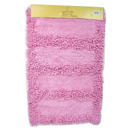 Tapis de salle de bain 100% coton 50x75cm rose