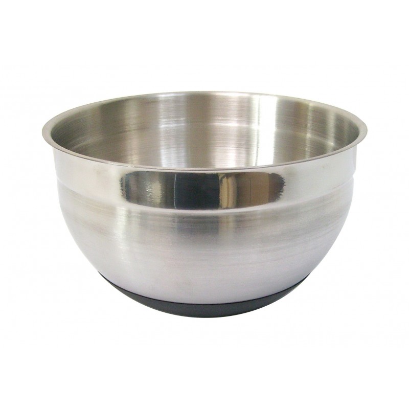 Bol mélangeur en inox Ø20cm avec base silicone Bol mélangeur en inox Ø20cm avec base silicone