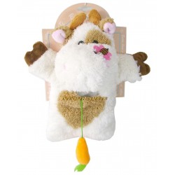 Marionnette vache en peluche toute douce 27cm