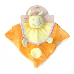 Doudou plat abeille 25x25cm