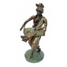 Statuette joueur de tamtam en résine imitation bronze