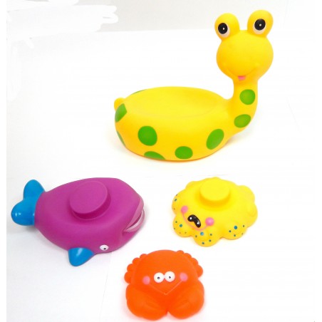 Jouets pour le bain animaux asssortis 4 pièces