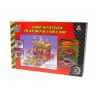Coffret caserne de pompiers + 3 véhicules miniatures