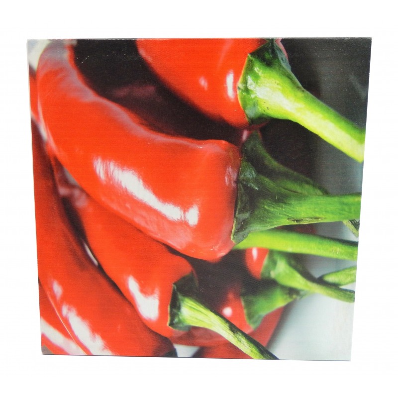 Photo imprimée sur toile PIMENTS 28x28cm