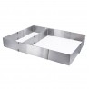 Cadre à patisserie rectangle extensible inox