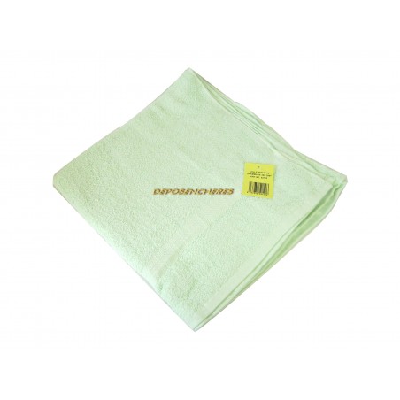 Drap de bain éponge coton vert