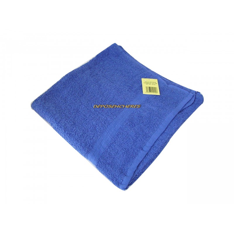 Drap de bain éponge coton bleu marine 350g/m² 80x150cm