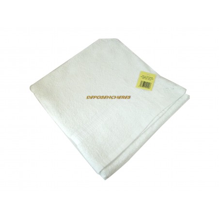 Drap de bain éponge coton blanc 350g/m² 80x150cm