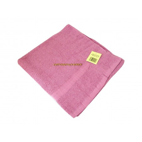 Drap de bain éponge coton vieux rose 350g/m² 80x150cm