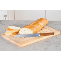 Planche à pain en bois d'hévéa 42X28X2 CM