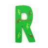 Lettre alphabet "R" en bois peint 15cm