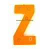 Lettre alphabet "Z" en bois peint 15cm