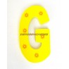 Lettre alphabet "G" en bois peint 15cm