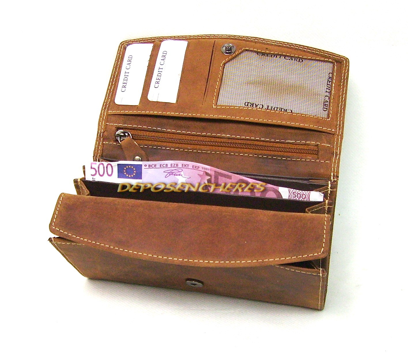 portefeuille porte feuilles porte monnaie dame femme cuir de buffle vieilli
