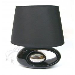 Lampe de table design coloris noir argent