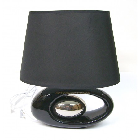 Lampe de table design coloris noir argent Lampe de table design coloris noir argent