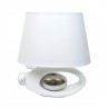 Lampe de table design coloris blanc argent